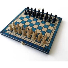 Chess Game - Handmade Made from Lacquered Hornbeam Wood, Environmentally Friendly, Size of Chessboard: 31.5 x 31.5 cm, Folding Board, Travel Game, Brand Le Delirant®