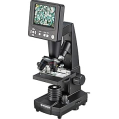 Bresser Durchlicht und Auflicht LCD-Mikroskop 50x-500x, (2000x digital), 5 Megapixel Sensor und 8,9 cm (3.5