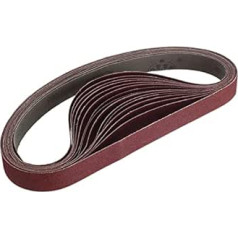 Schleifband, Schleifbandset, 15 Stück 1 x 30 Zoll Aluminiumoxid-Schleifbänder Hochleistungs-Schleifbänder Schleifbänder for Bandschleifer for Holzbearbeitung, Metallpolieren (Color : Parent, Size :