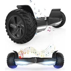 VOUUK 8.5 Inch Hummer Off-Road Hoverboard, App Control, with Bluetooth and LED Light, Powerful Motor, Suitable for Adults and Children