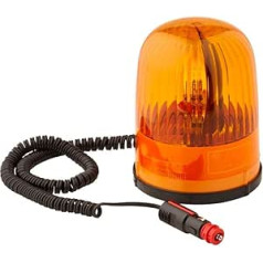 HELLA 2RL 007 552-011 Halogen-Rotating Beacon - KL Junior - 24V - Yellow - Magnet Mount - Yellow - Cable: 3500mm - Plug: DIN ISO 4165