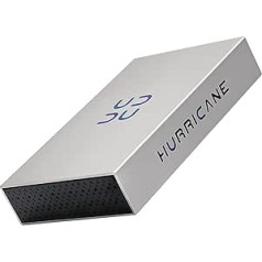 Hurricane 3518S3 ārējais cietais disks 8 TB 3,5 collu USB 3.0 alumīnija cietais disks ar barošanas avotu personālajam datoram, viedtelevizoram, PS4, PSS Xbox klēpjdatoram, saderīgs ar Windows Mac OS Linux