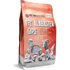 TFC Alabaster apmetums, dabīgs balts, 5 kg, liešanas maisījums silikona veidnēm, krāsošanai un modelēšanai, roku nospiedums, mazuļa vēders, ļoti smalks