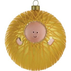 Alessi Gesu Bambino, 1 Stück Weihnachtsbaumkugel aus mundgeblasenem Glas, Handdekoriert, Ã˜ 9cm