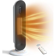 Fan Heater Energy-Saving Quiet, Electric Heater, Fan Heater 2000 W, PTC Ceramic Fan Heater 3 Modes, 120° Oscillation, 24 Hour Timer, Remote Control, Multi-Protection, Eco Electric Heaters