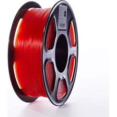 TOPZEAL 3D printera šķiedru PLA pavedienu caurspīdīgā sērija 1,75 mm precizitāte +/- 0,05 mm 1 kg spole 3D printerim un 3D pildspalvai