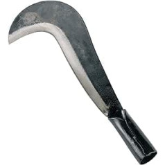 AUSONIA - 33234 Dārza nazis ar rūdīta tērauda asmeni, rokas griezums uz siksnas ar dzelzs caurules rokturi 30 cm 570 g