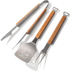 YouTheFan Northwestern Wildcats Classic Series 3-Piece Barbecue Set, Stainless Steel, One Size