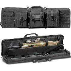 ACEXIER Double Rifle Bag Padded Lockable Carabiner Long Rifle Bag Rifle Backpack Weapon Bag for Hunting Shooting Range Firearms Transport with Molle System