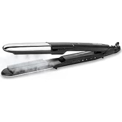 BaByliss Steam Shine Styler, 2-in-1 taisnotājs bez piepūles iztaisnošanai vai vieglām cirtām, ST496E - melns