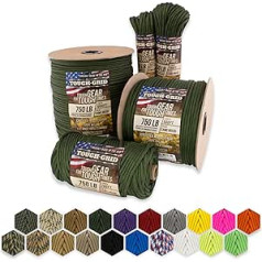 TOUGH-GRID PC750 Paracord 340kg - 100% Nylon Military Specs Type IV - for Military, Camping, Hammock, Emergencies, Crafts