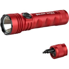 OLIGHT Seeker 4 LED kabatas lukturītis, 3100 lūmeni, 400 metri, darbības laiks līdz 15 dienām, pārnēsājama rokas lampa ar 5 apgaismojuma režīmiem, C tipa uzlādējams kabatas lukturītis ikdienas lietošanai, ārā, ārkārtas gadījumos (sarkan