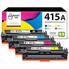 Smart Ink saderīga tonera kasetne, kas jāaizstāj ar HP 415A 415A (melni ciāna purpursarkana dzeltena) Saderīga ar Laserjet Pro MFP M479fdw M479fdn M479fdw M454dw M454dn