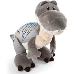 NICI plīša rotaļlieta Dino Tony-Rex 45 cm - mīksta plīša rotaļlieta, jauka plīša rotaļlieta glāstīšanai un spēlēšanai, bērniem un pieaugušajiem, 48816, lieliska dāvana dāvanai, pelēka