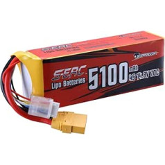 SUNPADOW 4S Lipo akumulators 14,8 V 70C 5100 mAh ar XT90 spraudni RC lidmašīnai kvadrokopteram helikopteram dronam kvadkopteram FPV modeļu sacīkšu hobijam