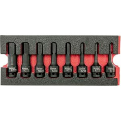 1/2 Inch Impact Wrench Socket Set 5-19 mm | Allen Key Nut Set 8 Pieces | WGB Tool Socket Insert 6340