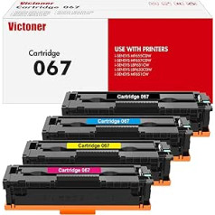 067 Toner Compatible with Canon 067 067H for Canon i-SENSYS MF655CDW Toner MF657CDW LBP631CW LBP633CDW MF651CW (Black Cyan Yellow Magenta, Pack of 4)