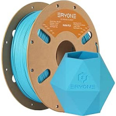 ERYONE 3D printera matēts pavediens PLA 1 kg 1 spole, 1,75 mm +/-0,03 mm, matēts ūdens zils