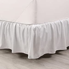 Martex Basic Ruffle Bed Skirt, Polyester Synthetic, White/Opulent Garden, Queen