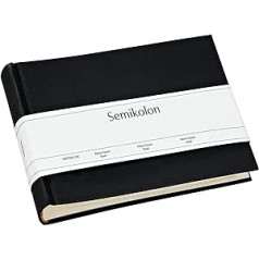 Semikolon 350983 Album Classic Small – 21,5 x 16 cm – 80 Seiten cremefarben, für 10 x 15 Photos – black schwarz
