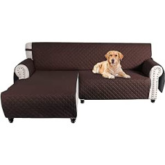 OKYUK Slipcover L formas dīvāna pārvalks Cut Couch Chaise Lounge Cover Apgriežams dīvāna pārvalks Mēbeļu aizsargpārvalks mājdzīvniekiem Suņiem Kaķiem Mājas dekorēšana