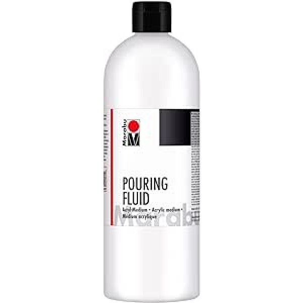 Fluid Acrylic Medium, Thin Liquid M liešanai un pildīšanas paņēmieniem ieliešana - uzlabo akrila krāsu gradienta īpašības - nedzeltē, 750 ml, balts