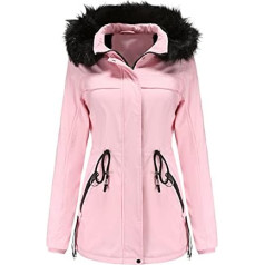 Cubinest Winter Coat Women's Outdoor Large Sizes Plush Winter Parka Lined Women's Winter Long Parka Women's Coat Fur Hood Outdoor Jacket Teddy Autumn Plush Coat Fleece Jacket 6