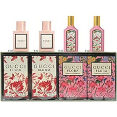 Gucci Perfumes for Women — подарочный набор из 4 женских ароматов — 2 женских парфюма Gucci Bloom 4,5 г и 2 женских парфюма Gucci Flora 4,5 г