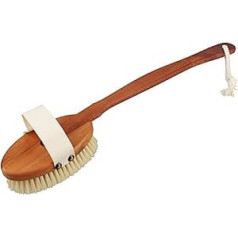 Bümag Eg Bümag Premium Pear Wood Bath Brush - Luxurious Curved Back Brush with Removable Head and Bleached Natural Bristles