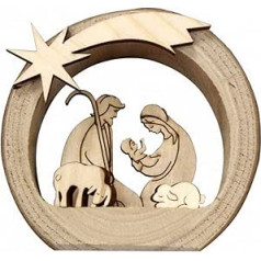 MaMeMi Mini Nativity Scene Made of Wood: Must-Have for Christmas [Approx. 8 cm] Table Crab from South Tyrol, Real Craftsmanship