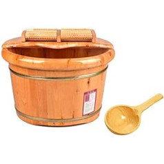 Foot bath massager wooden foot tub household gift foot soaker tub, wooden foot soaking tub wooden foot basin, solid wood foot tub, pedicure bowl spa massage Cydrechtpedizin barrel household