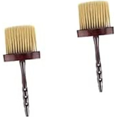 Beavorty Pack of 2 Duster Salon Shaving Brush Barber Hairdresser Neck Hairdresser Shaving Brush Dust Collector for Nails Shaving Brush for Men Brush Man Wood