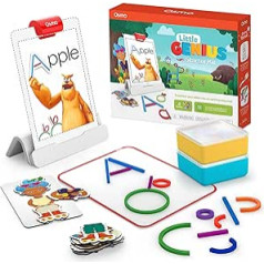 Osmo — Little Genius sākuma komplekts planšetdatoram iPad — 4 izglītojošas mācību spēles — 3–5 gadi — fonika un radošums — (OSMO — iPad bāze ir iekļauta)