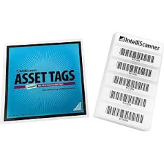 Asset-Anhänger für IntelliScanner — Vorgedruckte Barcode-Etiketten (Packung von 250)