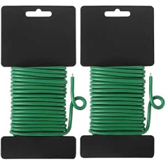 Shintop Binding Wire, Pack of 2 Garden Wire for Climbing Plants, Heavy Duty Green Wire for Gardening, Home, Office (Green, 65.6 Feet)