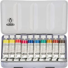 Schmincke Aquarell 10-Color 15ml Tubes Metāla kastīšu komplekts