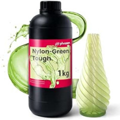 Phrozen Nylon Green izturīgie sveķi, 1 kg ar augstu pretestību, ir ideāli piemēroti funkcionālu 3D izdruku izveidei, kas viegli neplīst.