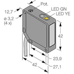 3044901 - QM42VP6LP, Opto Sensor Reflexionslichtschranke m. Polarizācijas filtrs