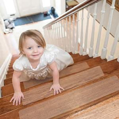 Hivexagon 15 Non-Slip Strips Stair Set, Stair Mats Set for Stair Steps, Stair Components, Step Steps, Non-Slip Safety for Children, Seniors and Pets (24 x 4 Inches)