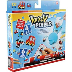 Bandai Pretty Pixels — Krazy Pixels — Dzēšgumiju rūpnīca — Sākuma komplekts — Transportlīdzekļu motīvs — Amatniecība — 38552