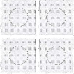 Drošinātāju Pērlīšu Dēļi Plastmasas PegBoards Komplekti Liels Kvadrātveida Caurspīdīgs 5 mm bērniem Amatniecības krelles Kvadrāts (12)