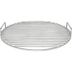 CStern Round Cooking Grate, Charcoal Grate, Kitchen Grid, Grill Grate Insert Made of Stainless Steel, Diameter 37 cm, Portable Grill Accessories, Suitable for Outdoor Hikes, Garden Dining, Camping