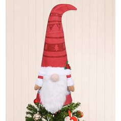 Toyvian Christmas Tree Topper Gnome 67cm Large Swedish Gnome Santa Plush Winter Decoration Santa Gnome