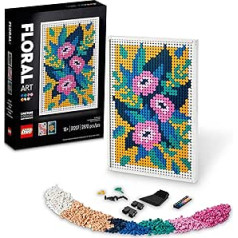 LEGO Art Floral Art 31207 celtniecības komplekts, radošs botāniskais sienas dekorēšanas projekts, relaksējošs DIY komplekts pieaugušajiem (2870 gab.)