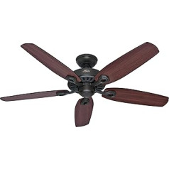 HUNTER Builder Elite Ceiling Fan, 132 cm, Indoor Ceiling Fan with Pull Switch, Housing Colour: New Bronze, 5 Reversible Blades, Model 50567