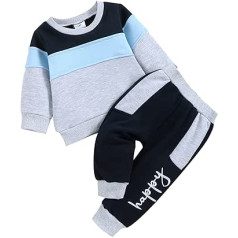 Geagodelia Baby Clothing Set Baby Boys Girls Outfit Clothing Jogging Suit Sweatshirt Top + Trousers Jogging Bottoms Newborn Baby Set T-58202