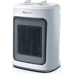 Pro Breeze 2000 W mini keramikas ventilatora sildītājs ar aukstu iestatījumu, trīs jaudas līmeņi, lietošanai birojā, viesistabā, guļamistabā vai terasē, balts