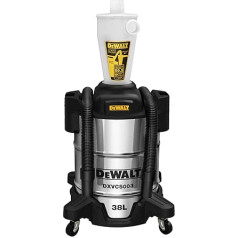 DEWALT DXVCS003 ciklona putekļu sūcēja filtra putekļu savācēja filtra separators ar 38 l nerūsējošā tērauda putekļu tvertni