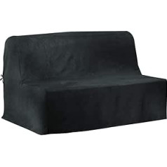 Dīvāna gultas pārvalks Saliekamais dīvāna pārvalks Bz 140.190/200 x 200 cm melns