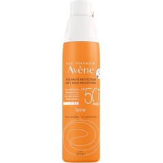 Avene 3 Milk Solar Spray Protection SPF50+. Ūdeni atgrūdoši foto aizsargi, 200 ml